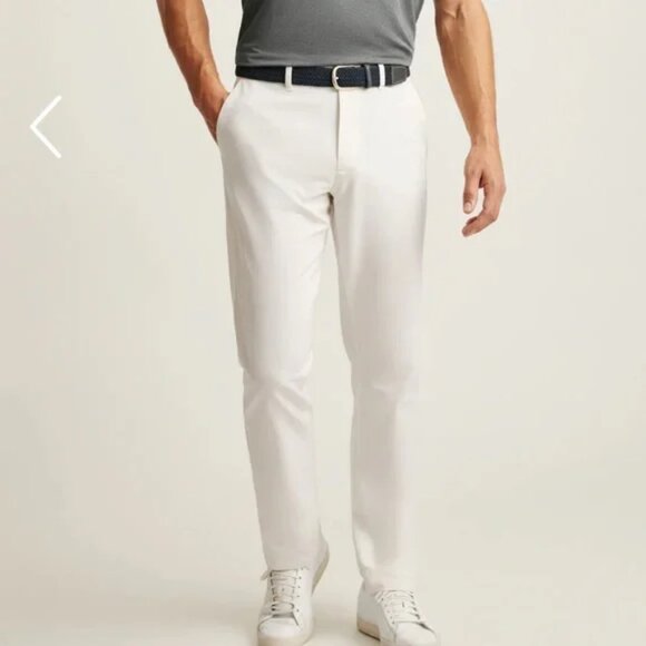 BONOBOS Athletic Performance Pants Flat Front White Pants - Picture 1 of 11